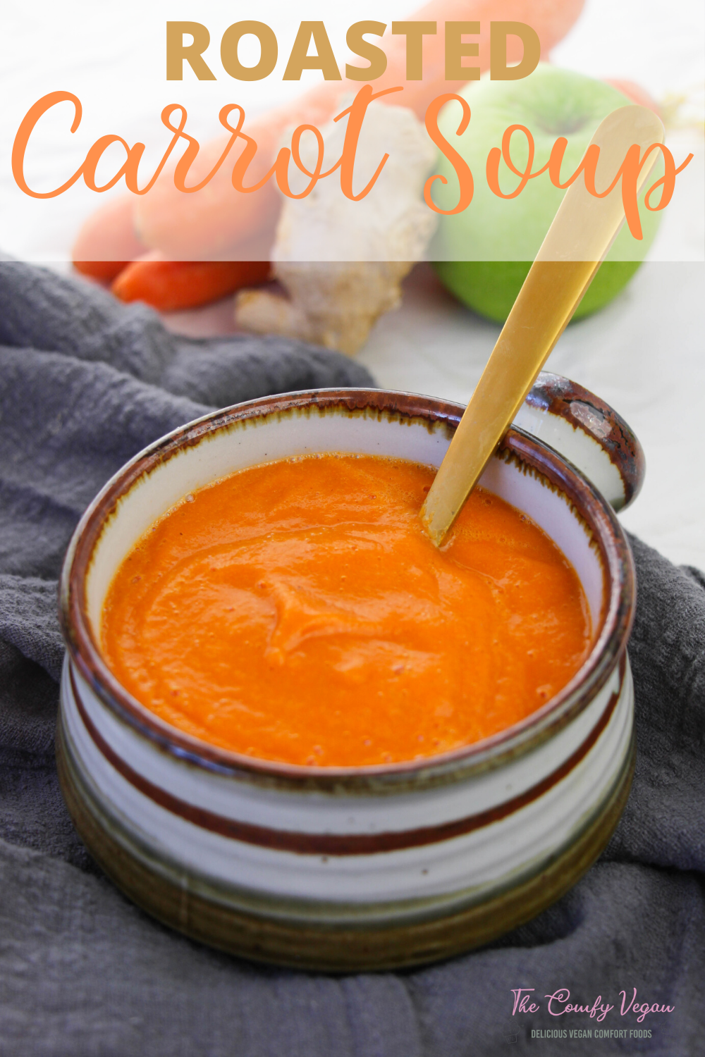 This roasted carrot soup recipe is so good and so simple to make. You'll love the fresh taste and bright color of this delicious comfort soup!