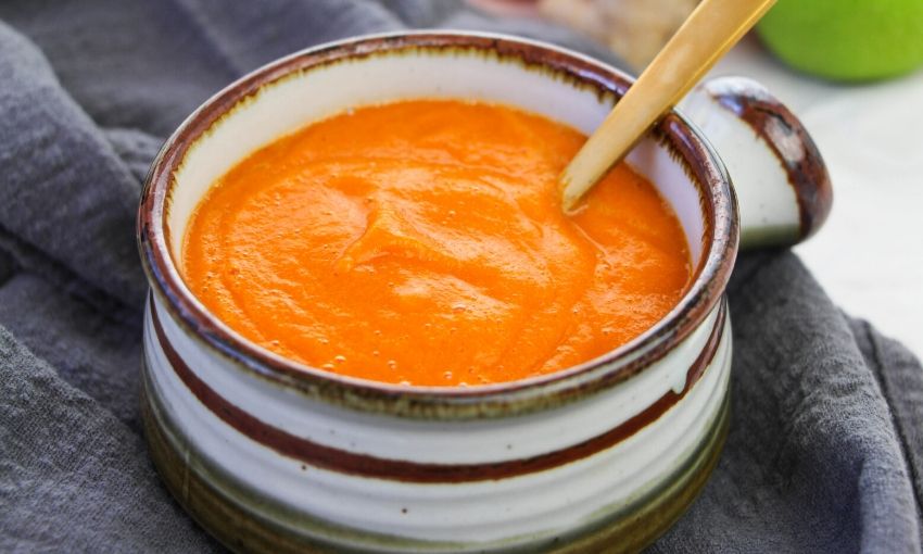 Roasted Carrot Soup - The Comfy Vegan