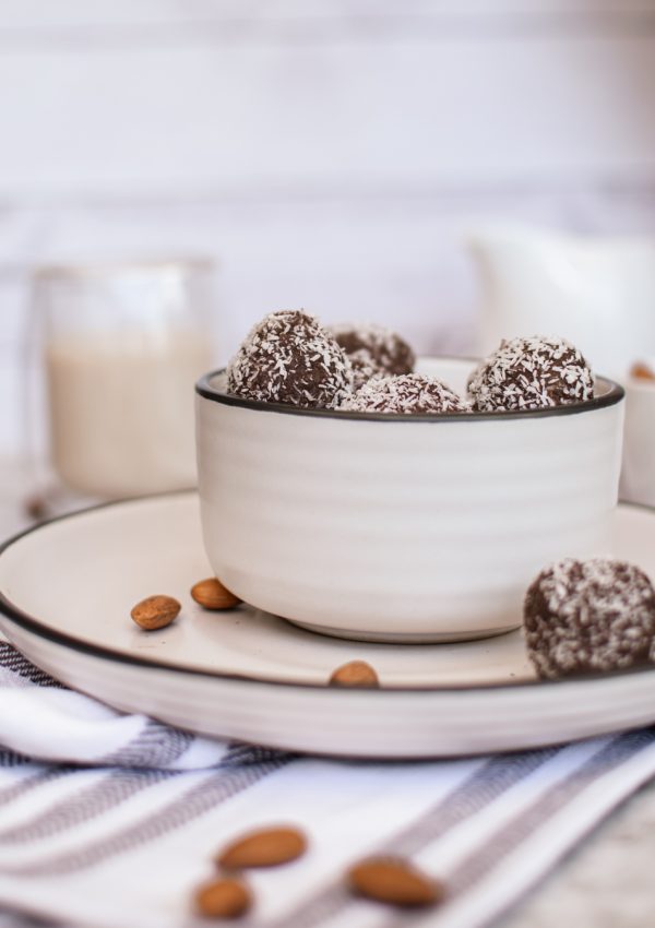raw vegan chocolate almond bites