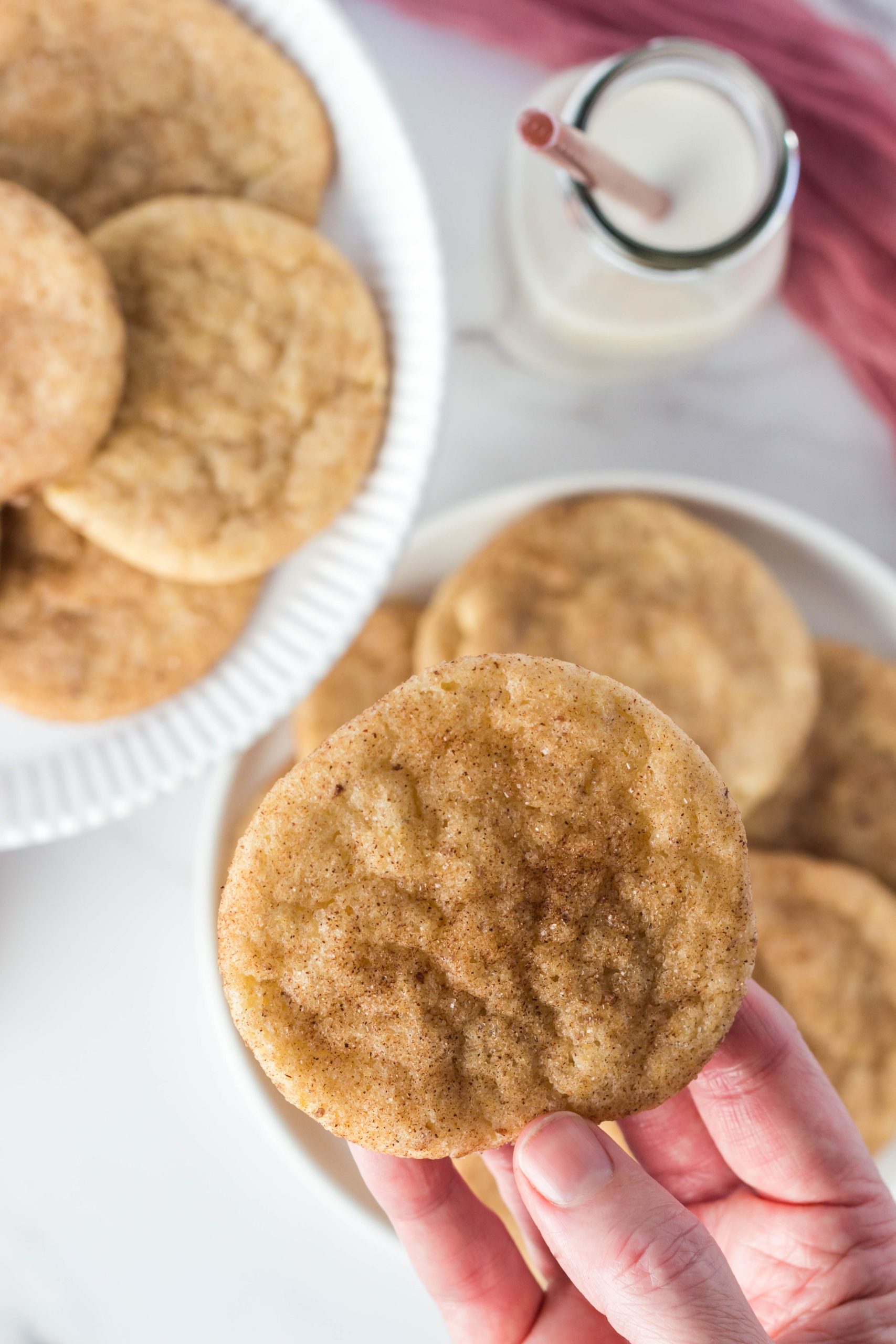 Melt in your mouth vegan snickerdoodle cookies. This easy-to-make vegan snickerdoodle cookies recipe tastes like the original. Get ready to try the best vegan snickerdoodle recipe ever!