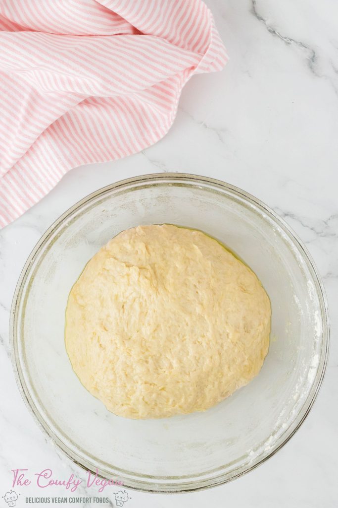 Breadstick dough in a bowl.